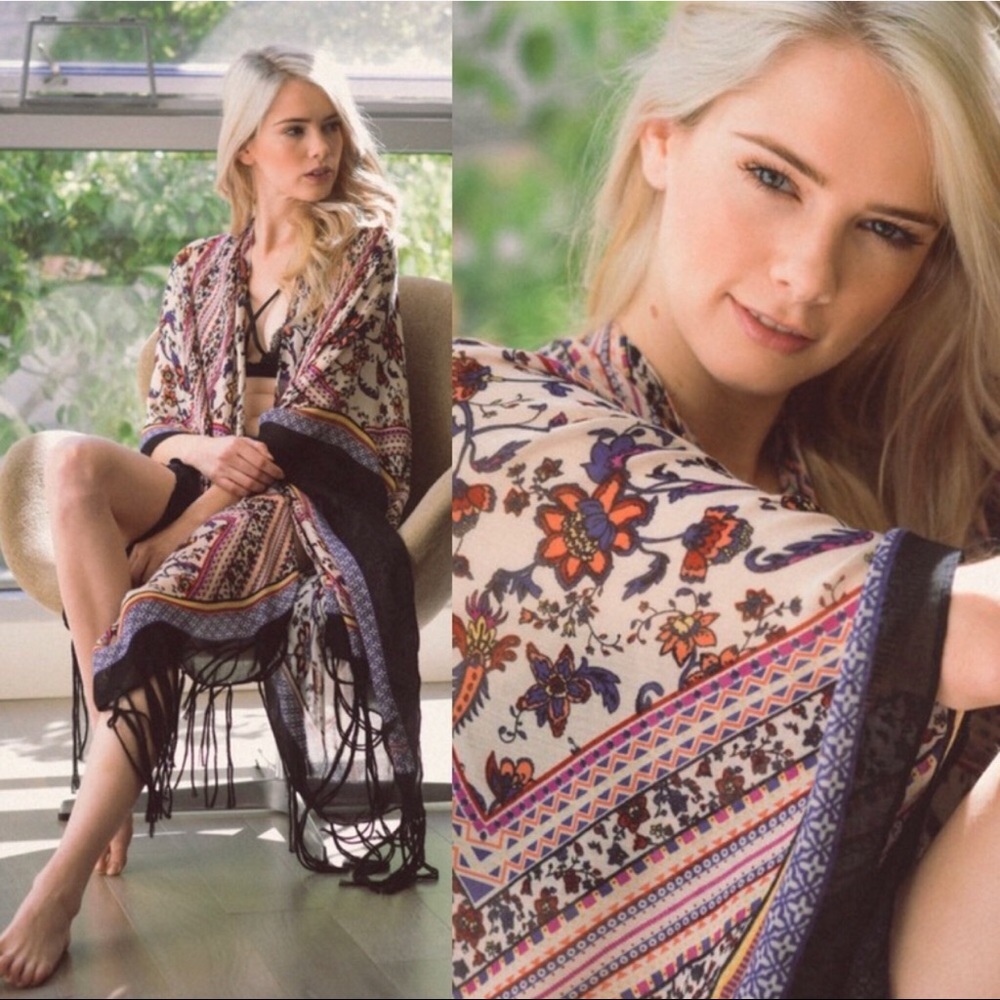 🎉Host Pick 🎉Boho Printed Duster Kimono - Picture 4 of 4